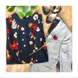 Zara Floral midi pencil dress